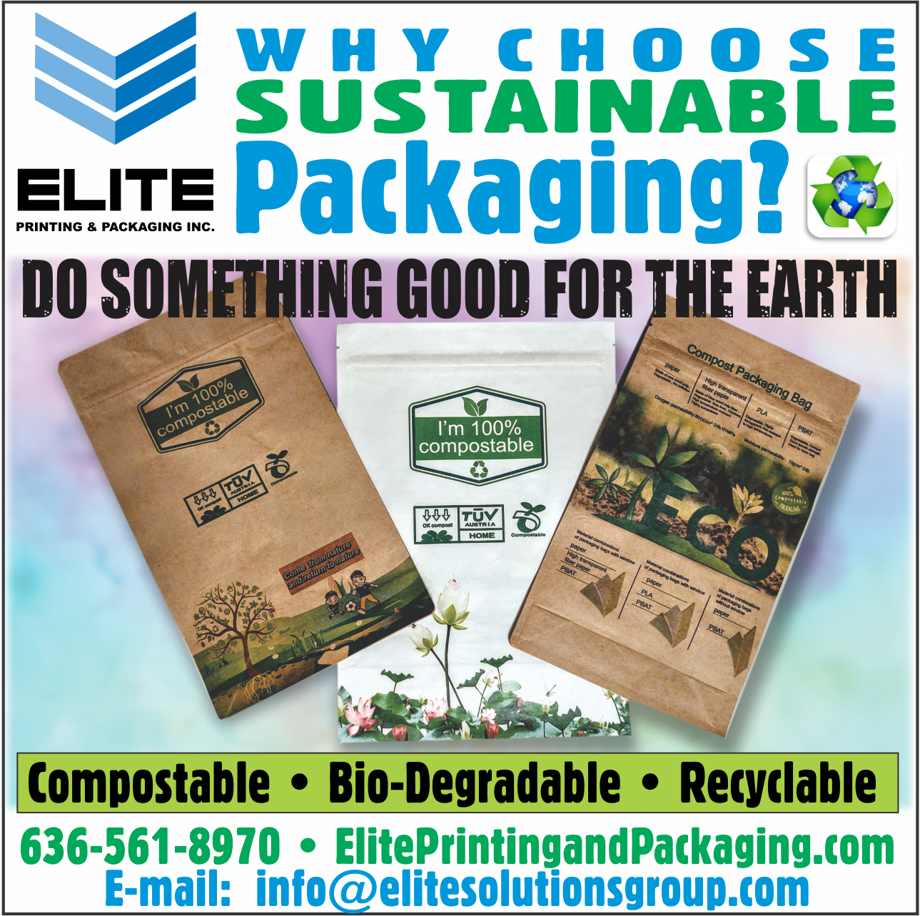 Compostable Recyclable BioDegradable Packaging