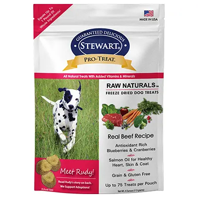 Stewart Dog Treat Package stewart flexible packaging